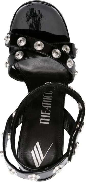 The Attico Cosmo 105mm faux-leather sandals Black