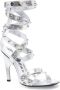 The Attico Cosmo 105mm leather sandals Silver - Thumbnail 2