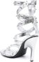 The Attico Cosmo 105mm leather sandals Silver - Thumbnail 3