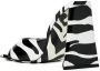 The Attico Devon 115mm zebra-print mules Black - Thumbnail 3