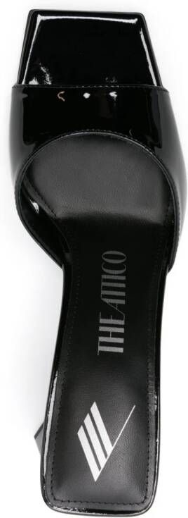 The Attico Devon 85mm patent-leather mules Black
