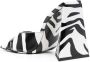 The Attico Devon zebra print 115mm mules White - Thumbnail 3