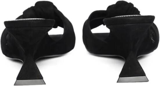 The Attico Duse 60mm knotted mules Black