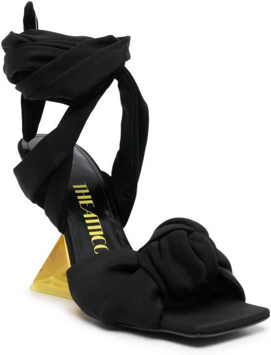 The Attico Duse 85mm sculpted-heel sandals Black