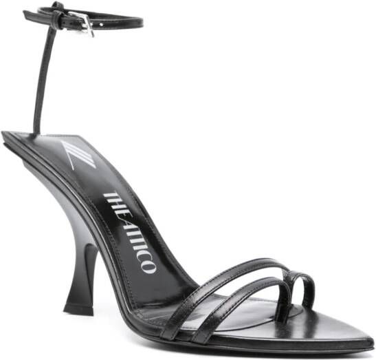 The Attico Ester 95mm mismatched sandals Black