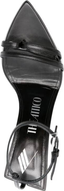 The Attico Ester 95mm mismatched sandals Black