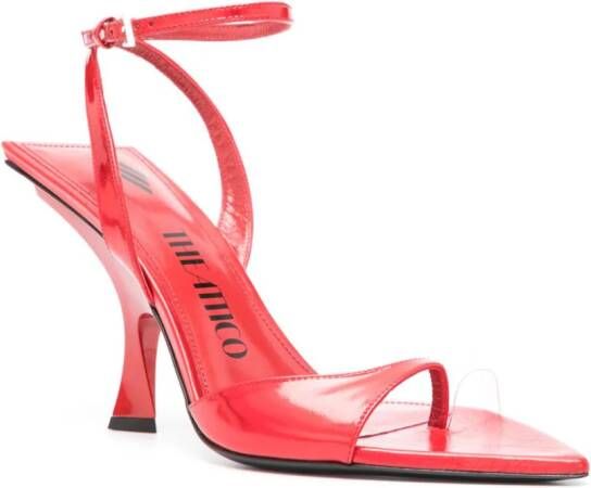 The Attico GG 95mm mismatched sandals Red
