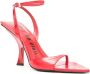 The Attico GG 95mm mismatched sandals Red - Thumbnail 2