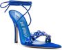 The Attico Grid 105mm suede sandals Blue - Thumbnail 2