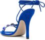 The Attico Grid 105mm suede sandals Blue - Thumbnail 3
