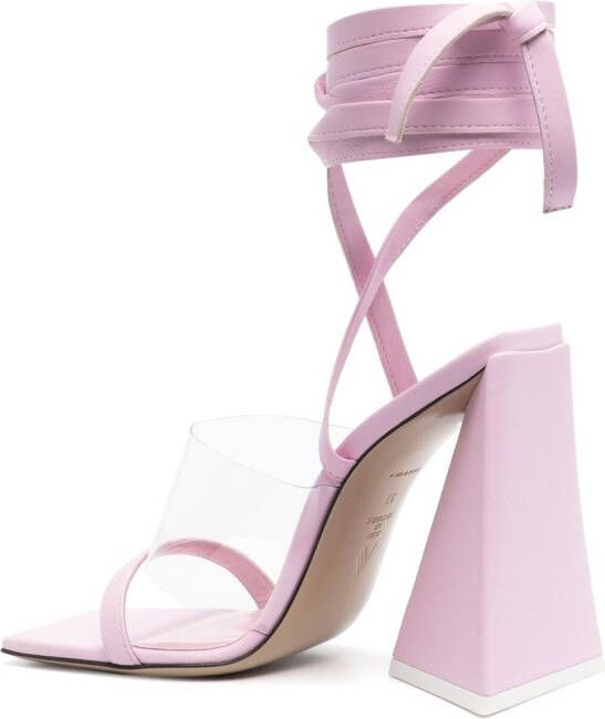 The Attico Isa ankle-tie sandals Pink