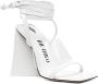 The Attico Isa tie-fastening leather sandals White - Thumbnail 2