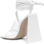 The Attico Isa tie-fastening leather sandals White - Thumbnail 3