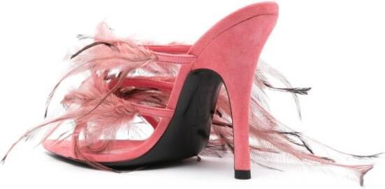 The Attico Judy 105mm leather sandals Pink
