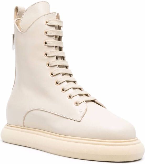 The Attico leather lace-up boots Neutrals