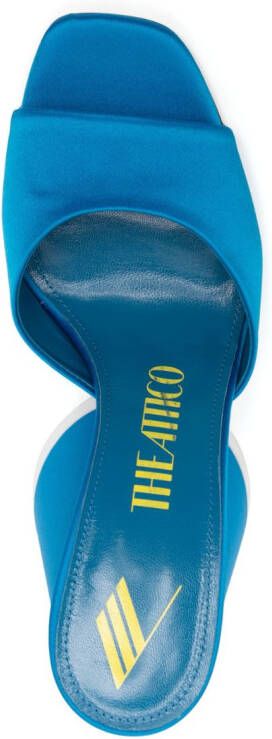 The Attico Luz 105mm satin mules Blue