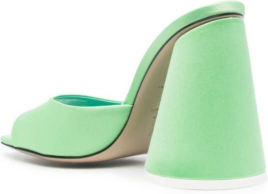 The Attico Luz 120mm block-heel sandals Green