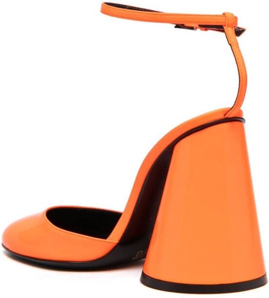 The Attico Luz patent leather pumps Orange