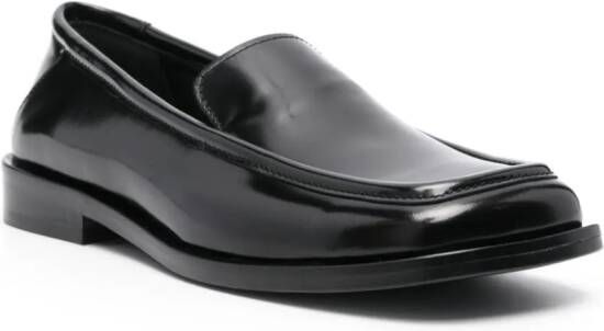 The Attico Micol leather loafers Black