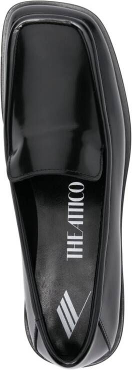 The Attico Micol leather loafers Black