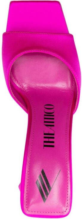 The Attico mini Devon 85mm satin mules Pink