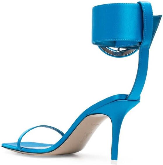 The Attico open-toe buckle-detail sandals Blue