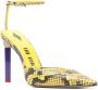 The Attico Perine 110mm snakeskin-effect pumps Yellow - Thumbnail 2
