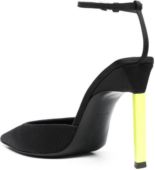 The Attico Perine 115mm contrasting heel pumps Black
