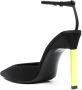 The Attico Perine 115mm contrasting heel pumps Black - Thumbnail 3