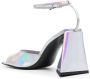 The Attico Piper 85mm holographic sandals Silver - Thumbnail 3