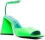 The Attico Piper 85mm patent-leather sandals Green - Thumbnail 2