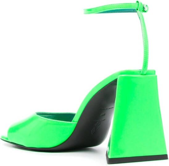 The Attico Piper 85mm sandals Green