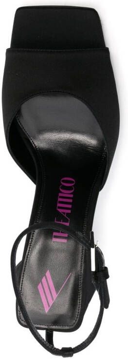 The Attico Piper 85mm satin sandals Black