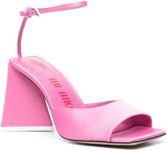 The Attico Piper 90mm satin sandals Pink