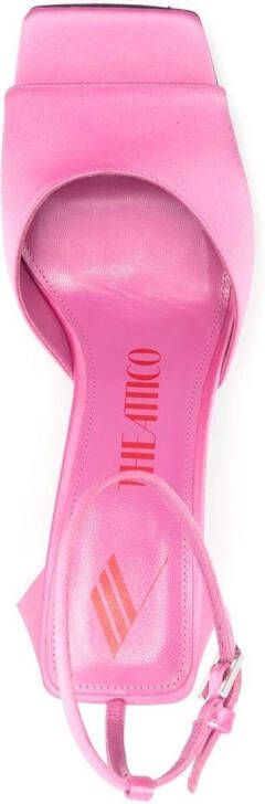 The Attico Piper 90mm satin sandals Pink