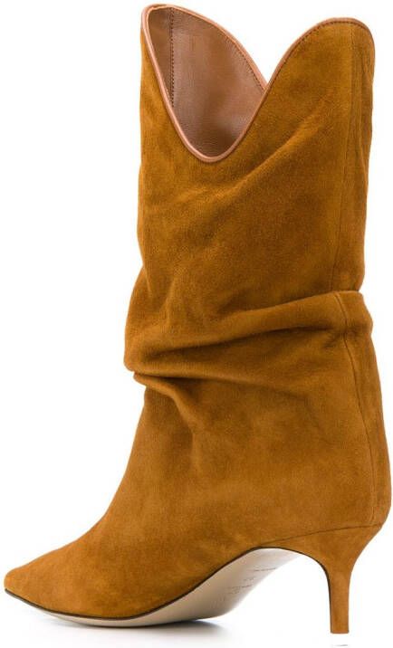 The Attico pointed slouched boots Brown