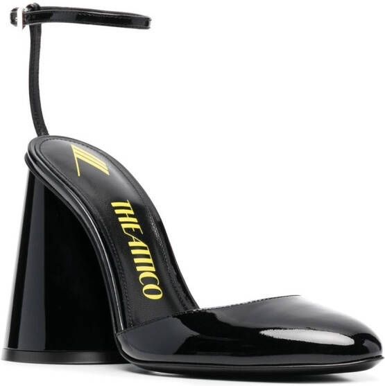 The Attico pointed-toe leather pumps Black