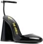 The Attico pointed-toe leather pumps Black - Thumbnail 2