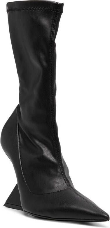 The Attico pointed-toe sculpted-heel 110mm boots Black