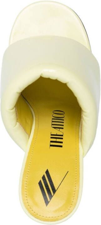 The Attico Rem 120mm open toe mules Yellow
