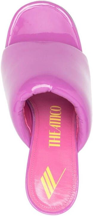 The Attico Rem 120mm padded sandals Pink