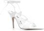 The Attico Renee lace-up 120mm sandals White - Thumbnail 2