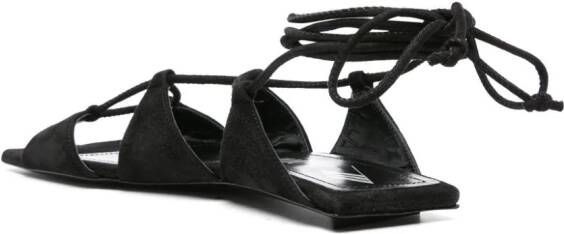 The Attico Renee suede sandals Black