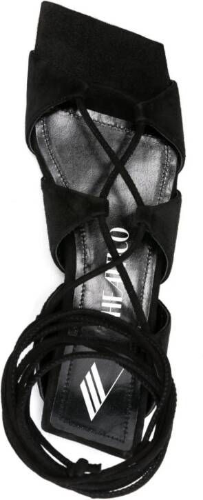 The Attico Renee suede sandals Black