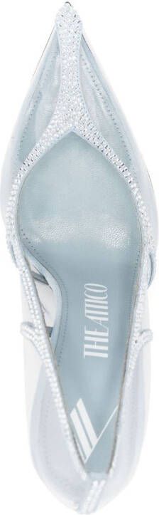 The Attico Venus 105mm transparent crystal pumps Blue