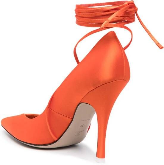 The Attico Ruby lace-up pumps Orange