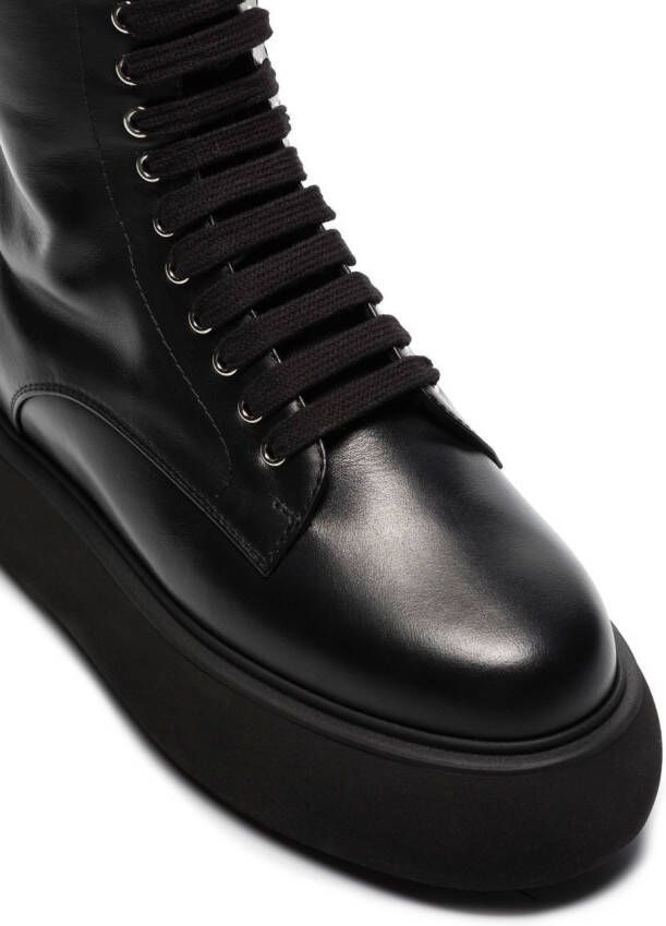 The Attico Selene lace-up ankle boots Black