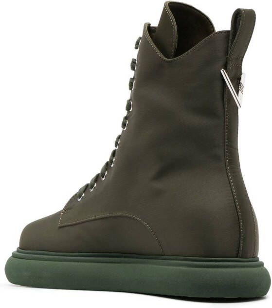 The Attico Selene lace-up boots Green