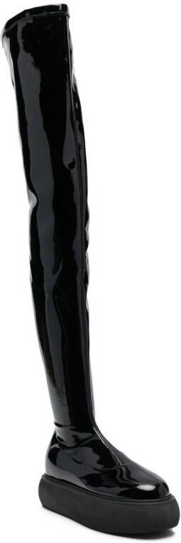 The Attico Selene thigh-length boots Black