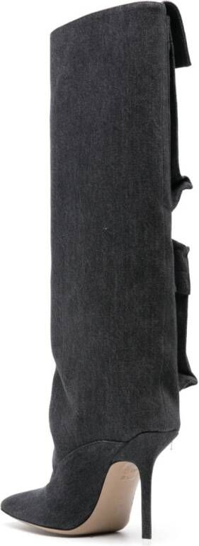 The Attico Sienna 105mm denim boots Grey